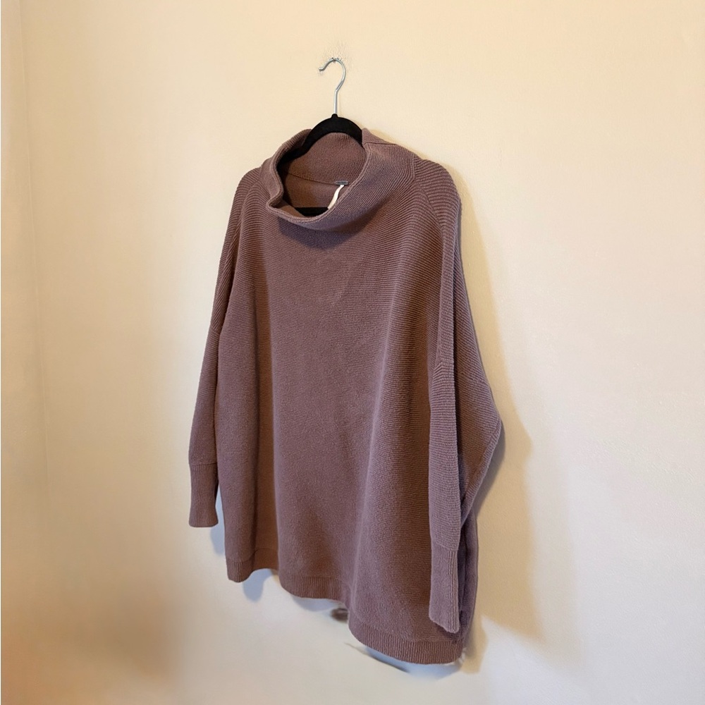 Free People Mauve Cowl Neck Sweater